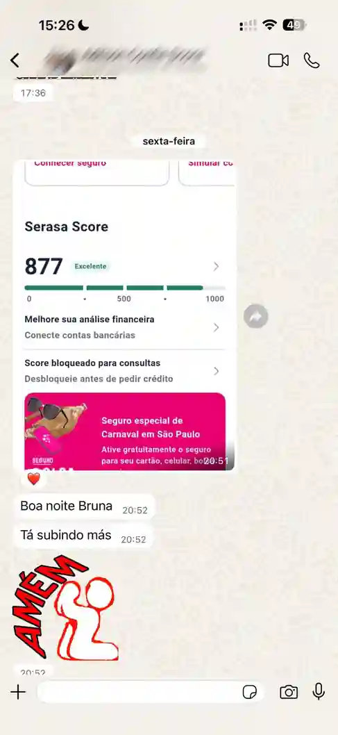 Relato de cliente sobre clareza nas pendências do CPF